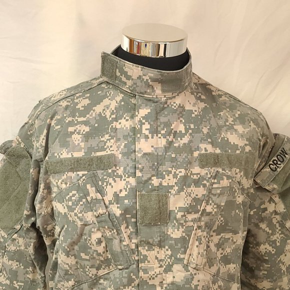 US Army Medium Long Digital Camo BDU Uniform Hunting Field Full Zip Jacket Shirt - Picture 3 of 12